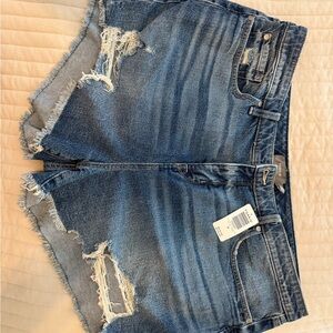 Torrid Blue Distressed Jean Shorts